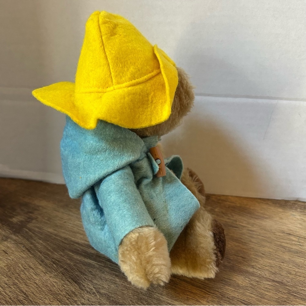 VTG 1981 Paddington Bear Plush Stuffed Animal Coat Yellow Hat 10" Eden Toys - Picture 5 of 6